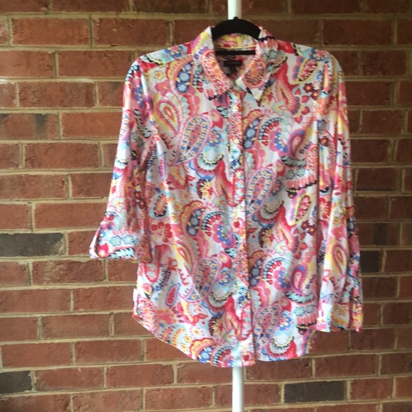 Talbot cotton long sleeve button up shirt. - Picture 4 of 5